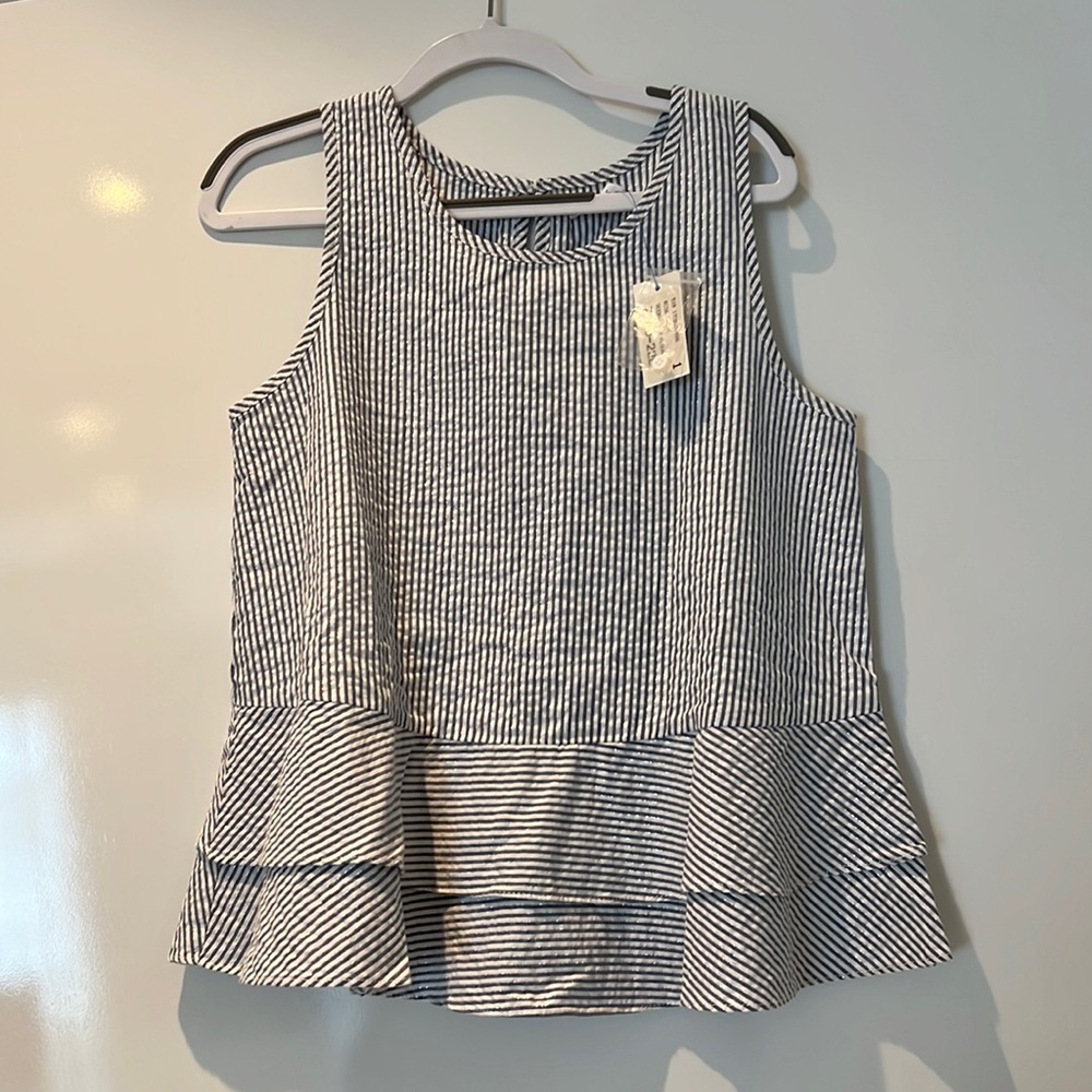 NWT Top peplum girls size 10/12